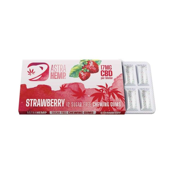 Chewing-gum CBD fraise | ASTRA HEMP