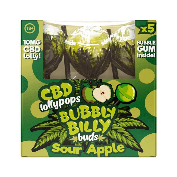 Sucette CBD pomme - 5 pcs | BUBBLY BILLY