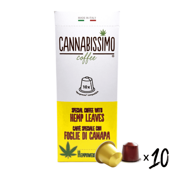 Café aux feuilles de chanvre Cannabissimo - 10 capsules