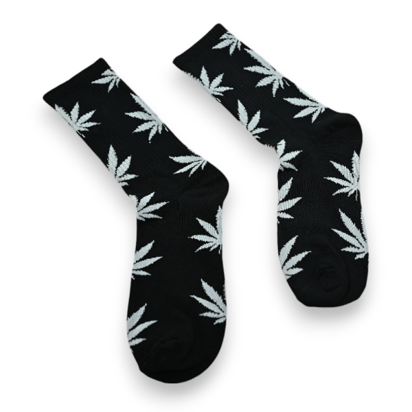 Chaussettes Hautes Cannabis noir