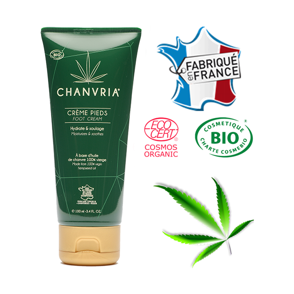 Crème pieds huile de chanvre bio