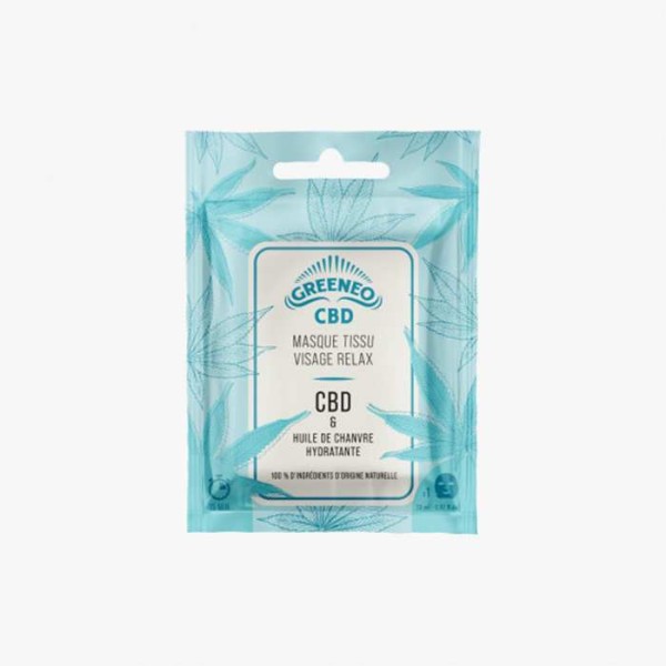 Masque tissu relaxant visage CBD