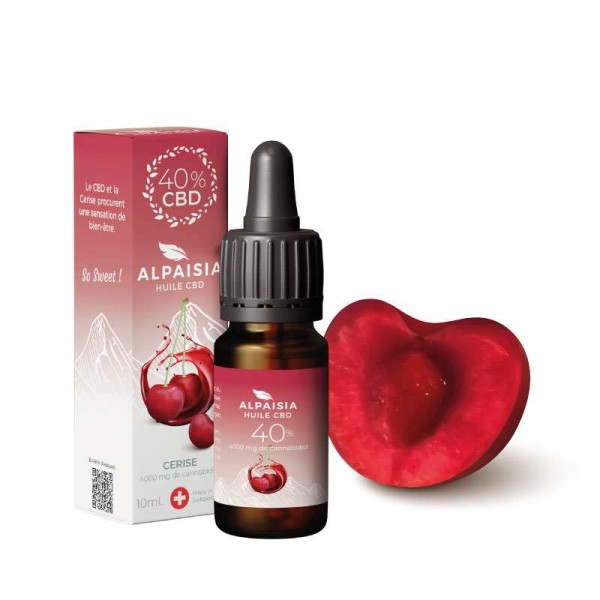 Huile CBD 40% broad spectrum cerise | ALPAISIA