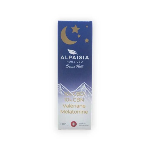 Huile CBD 10% full spectrum douce nuit | ALPAISIA