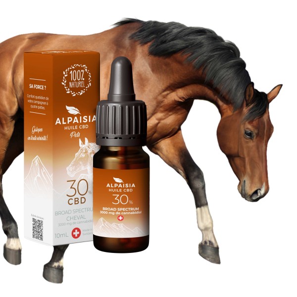 Huile CBD 30% broad spectrum cheval | ALPAISIA