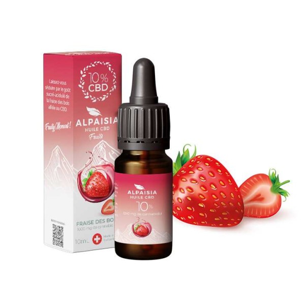 Huile CBD 10% broad spectrum fraise