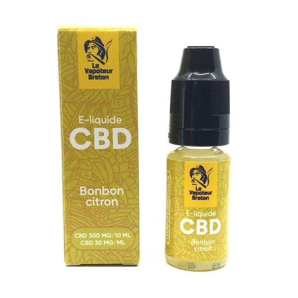 E-liquide CBD Bonbon Citron 300mg Le Vapoteur Breton sans nicotine